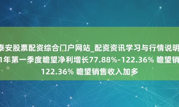 泰安股票配资综合门户网站_配资资讯学习与行情说明 新易盛2021年第一季度瞻望净利增长77.88%-122.36% 瞻望销售收入加多